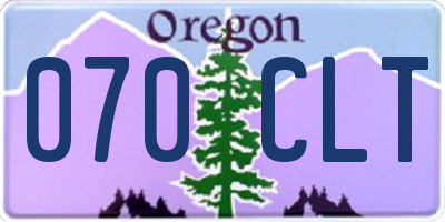 OR license plate 070CLT
