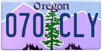 OR license plate 070CLY