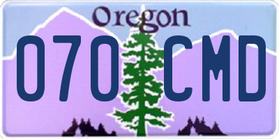 OR license plate 070CMD