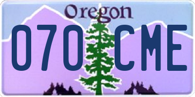 OR license plate 070CME