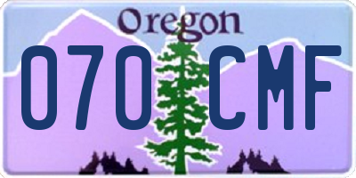 OR license plate 070CMF