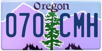 OR license plate 070CMH