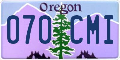 OR license plate 070CMI