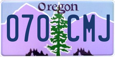 OR license plate 070CMJ