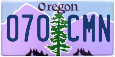 OR license plate 070CMN