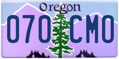 OR license plate 070CMO