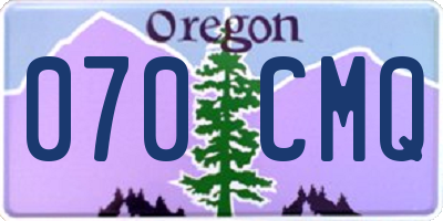OR license plate 070CMQ