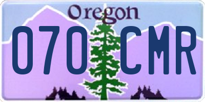OR license plate 070CMR