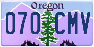 OR license plate 070CMV
