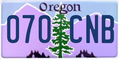 OR license plate 070CNB