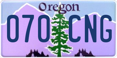 OR license plate 070CNG