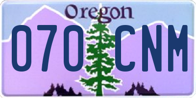 OR license plate 070CNM