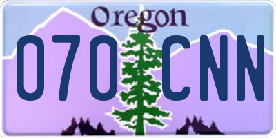 OR license plate 070CNN