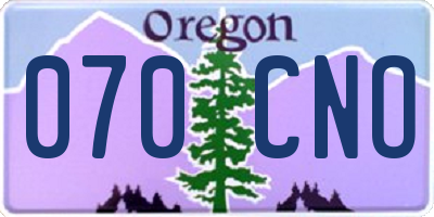 OR license plate 070CNO