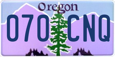 OR license plate 070CNQ
