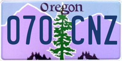 OR license plate 070CNZ