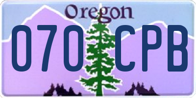OR license plate 070CPB
