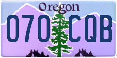 OR license plate 070CQB