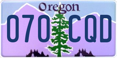 OR license plate 070CQD