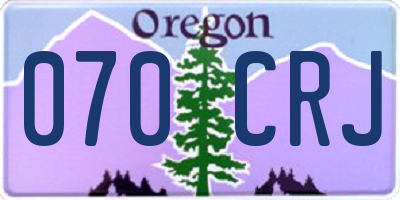 OR license plate 070CRJ