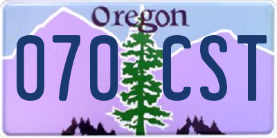 OR license plate 070CST