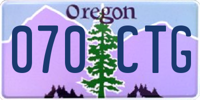 OR license plate 070CTG