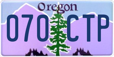 OR license plate 070CTP