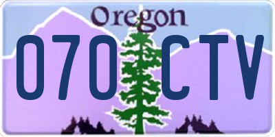 OR license plate 070CTV
