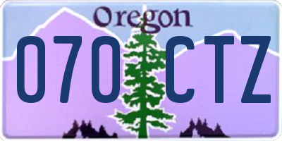 OR license plate 070CTZ