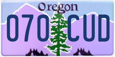 OR license plate 070CUD