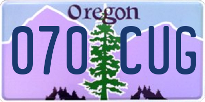 OR license plate 070CUG