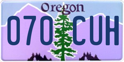 OR license plate 070CUH