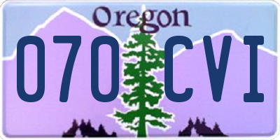 OR license plate 070CVI