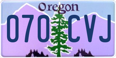 OR license plate 070CVJ