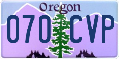 OR license plate 070CVP