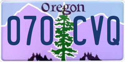 OR license plate 070CVQ