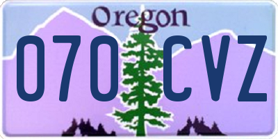 OR license plate 070CVZ