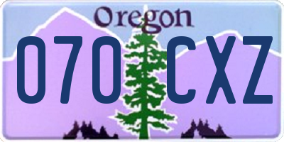 OR license plate 070CXZ