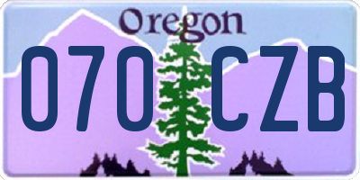 OR license plate 070CZB