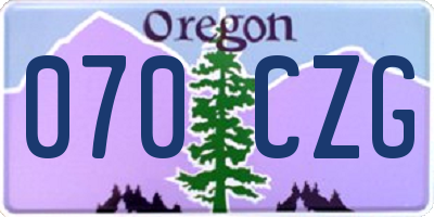OR license plate 070CZG