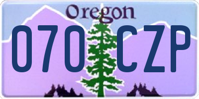 OR license plate 070CZP