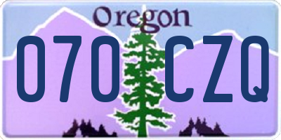 OR license plate 070CZQ