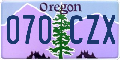 OR license plate 070CZX