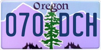 OR license plate 070DCH
