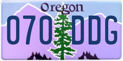 OR license plate 070DDG