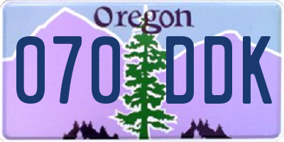 OR license plate 070DDK
