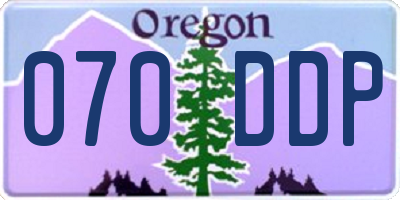 OR license plate 070DDP
