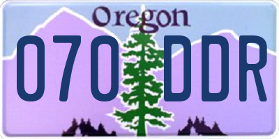 OR license plate 070DDR