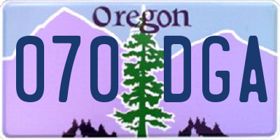 OR license plate 070DGA