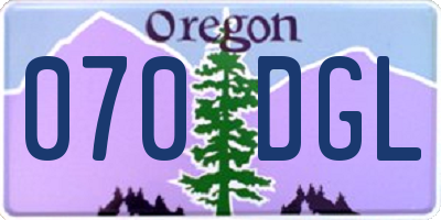 OR license plate 070DGL